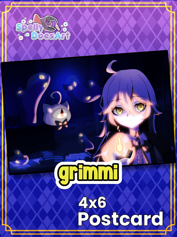 Vtuber Postcard - Grimmi