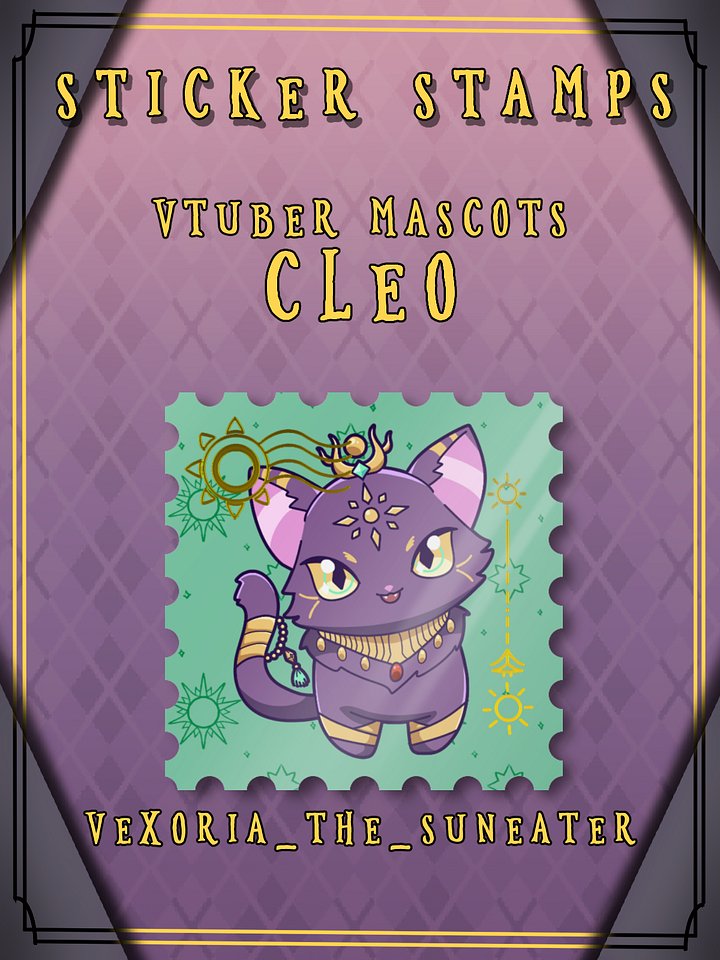 Vtuber Mascots - Cleo Sticker Stamp